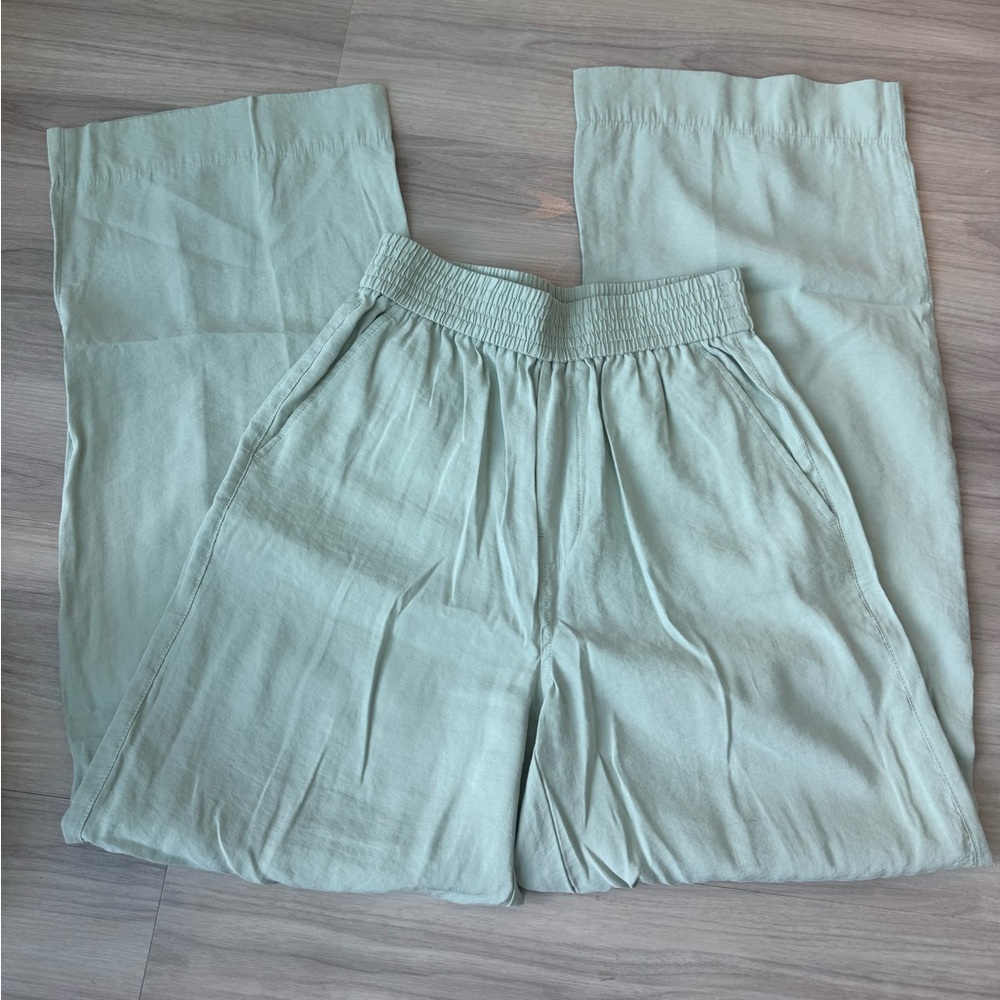 Madewell Mint Green Flowy Wide Leg Pants